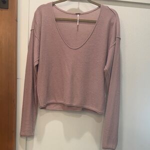 Free People Mauve Long Sleeve Top